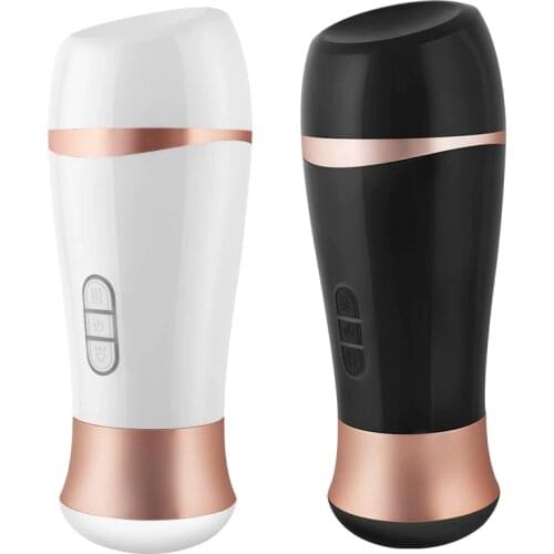 MizzZee Mens Electric Telescopic Vibration Shock Absorber USB Charging Airplane Cup Smart Voice Vagina Pussy Male Masturbation
