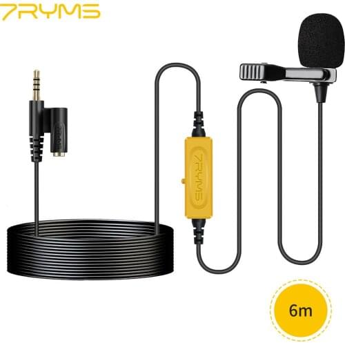 7RYMS S.LAV 01 Multi-functional Lavalier Microphone Omnidirectional Clip-on Lapel Mic 3.5mm TRRS Plug with Monitoring Headphone