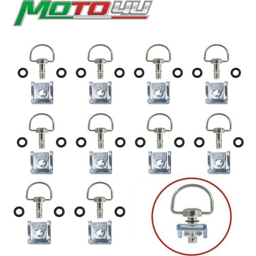 Motorcycle Race Fairing Fastener 1/4 turn clip bolts Quick Screw 17MM Universal Quick and easy installation 10Sets
