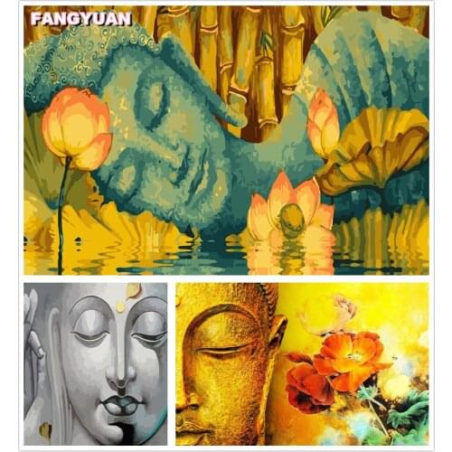Vintage Buddha 5D Diy Diamond Painting Accessories Religion Portrait Diamond Embroidery Mosaic Cross Stitch Kit Home Decoration