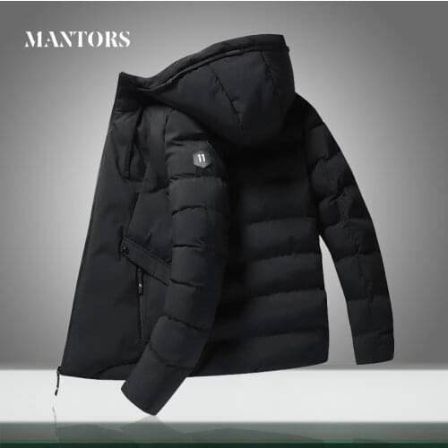 Winter New Men Parkas Warm Thick Jackets Mens Casual Windproof Outerwear Coat Solid Color Male Padded Jacket Hooded Clothing