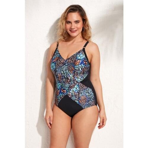 Ola Chicas Double Breasted One Piece Swimwear Plus Size Swimsuit For Women 4xl 5xl 6xl 7xl 2021 New Fashion Bathing Suit