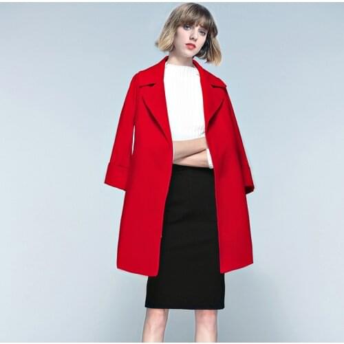 2019 Sobretudo Ou Chang Autumn And Winter Suit-dress Loose Coat Girls Long Fund Woollen Overcoat Self-cultivation Will Code