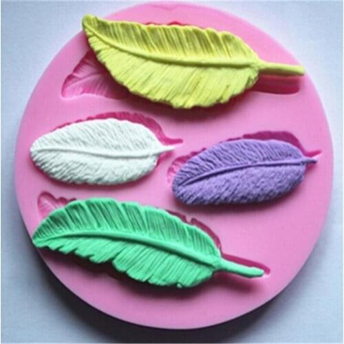 Feathers Chocolate DIY Fondant Cake Decorating Tools Lace Border Silicone Mold Kitchen Baking Utensils