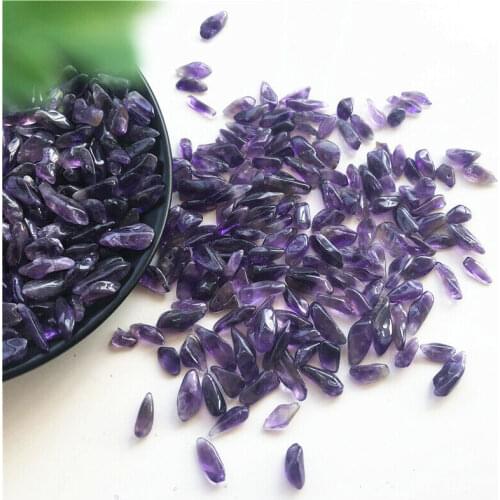 Dropshipping 50g Natural Purple Crystal Amethyst Small Teeth Gravel Rock Gemstone Mineral Specimen Gemstones Natural 8-12mm