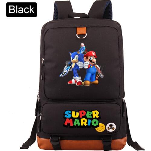 Mario Bros School Bags Backpack for Teenagers Girls Kids Boys Children Student Backpacks Travel Bag Laptop Bolsa Escolar