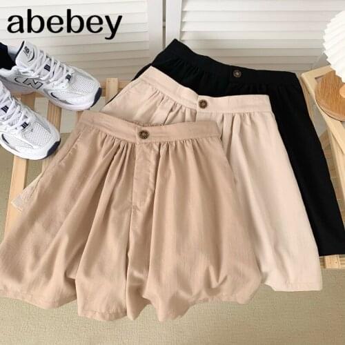2021 New Summer Women Fashion All-match sold Shorts Elastic Waist loose casual Shorts wide leg Shorts