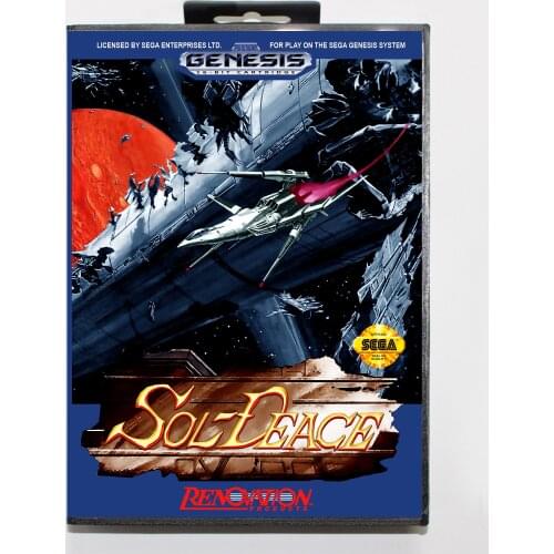 Sol-Deace with Retail Box 16bit MD Game Card For Sega Mega Drive/ Genesis