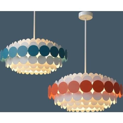 Modern Led Pendant Lights Dining Room Bedroom Pendant lamp Nordic Creative Metal Hanging lamps Home Decor Round light fixtures