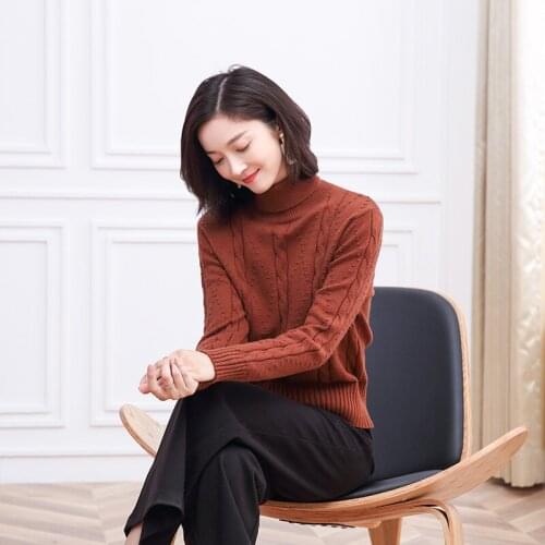 Autumn Winter Cashmere Sweater Women Turtleneck Womens Knitted Turtleneck Cashmere Warm Sweaters