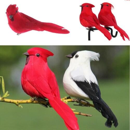 Creative Foam Feather Artificial Parrots Imitation Bird Model Home Outdoors Garden Wedding Decoration Ornament DIY Party