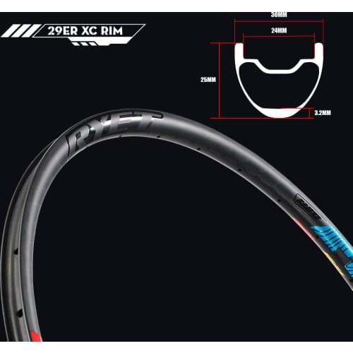 RYET 18K 27.5/29er MTB Carbon Rims 35x28mm XC Hookless Tubeless Asymmetric Light MTB Rim Super Light 28 Hole Mountain Rim