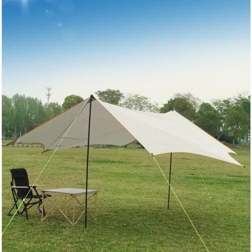 Outdoor Rainproof Anti-sun Canopy Thickened Enlarged Tent Outdoor Camping Large Gazebo Beach Picnic Sun Shelter Without Pole