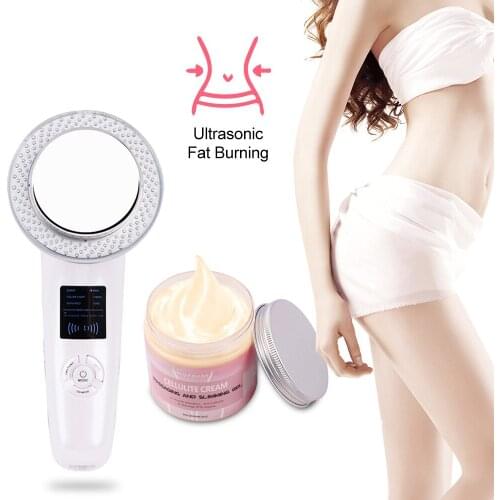 6 In 1 Ultrasound Cavitation Face Arm Body Slimming Massager Cream Fat Burning Gel Weight Loss Anti-Cellulite Galvanic Infrared