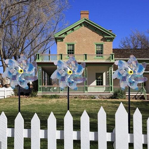 Bird Repelling Device Multipurpose Bird Repellent Windmill Decorative Artware for Backyard Park