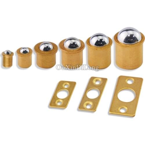 High Quality 100PCS Solid Brass Cabinet Catches Ball Cupboard Wardrobe Kitchen Door Catches Furniture Latch Stopper Soft Close