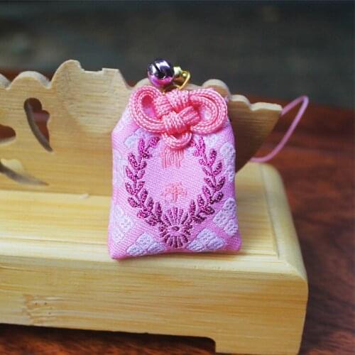 Japanese Omamori Pendants Gift Bag Ease Lucky Happy Good-luck Bag Handmade Fabric Pendant