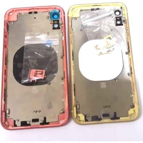 For iphone XR back Cover with middle housing with camera lens Full Frame spare parts