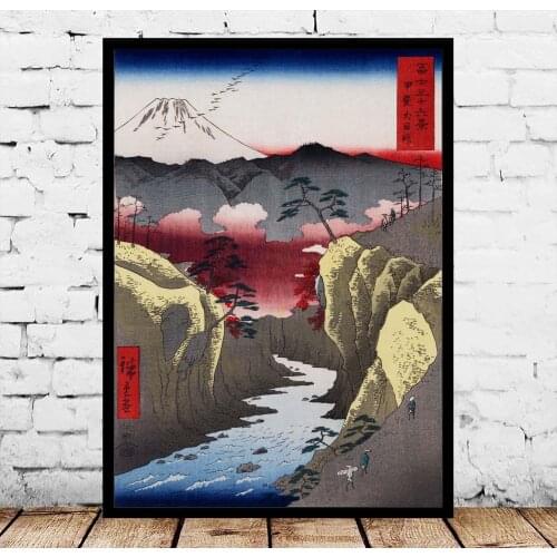 Mountain River Japanese Art Poster Canvas Painting