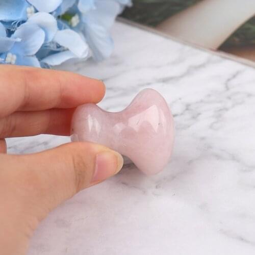 1PCS Natural Rose Quartz Mushroom Facial Back Foot Acupuncture Massage Scraper SPA Therapy Jade Board Face Massager Gua Sha Tool