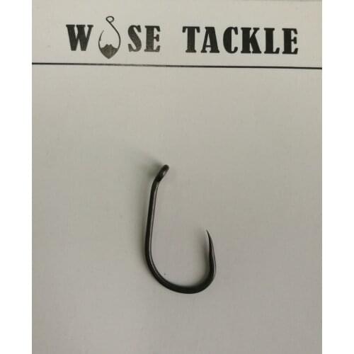 20PCS Wise Tackle Wide Gape T Barbless Hooks in Various Color - Non Glare Coated-for Stiff Carp Rigs - PTFE Coated Fishing Hooks