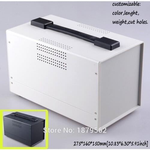 [2 colors] One pcs 275*160*150mm housing DIY electrical junction box with handle PLC iron switch project box [40006(W275+BTS)]