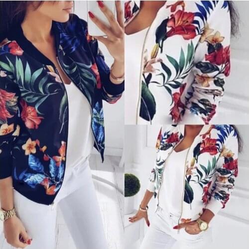 2018 New Style Hot Selling Women Floral Fashion Autumn Jacket Short