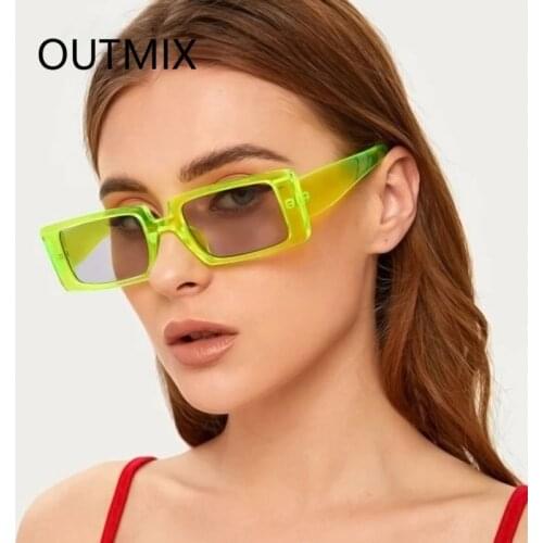 2021 New Square Glasses Women Sunglasses Women Plastic Frame Classic Sun Glasses Ladies Retro Fashion Sunglasses UV400 Oculos