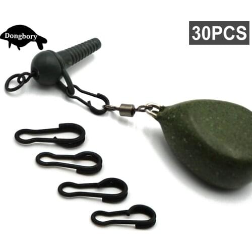 30Pcs Carp Fishing Accessories Quick Change Clip Fishing Line Swivel Connectors Clip Carp Rigs Hooks Link Swivel Carp End Tackle
