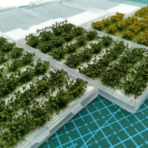 56pcs/lot architecture scale model Grass Tuft Grass needle grass bushes building materials scene scenario supplies