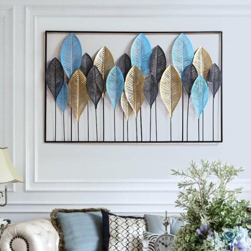 American Wrought Iron Forest Wall Hanging Ornament 3D Sticker Wall Decoration Crafts Home Living room Sofa Background Wall Mural