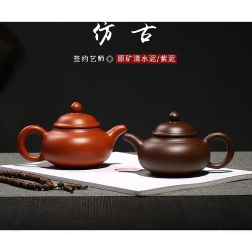 Yuzhong sand grouting antique red sand teapot low-end semi manual teapot