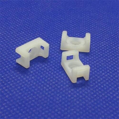 White HC2 500Pcs Saddle cable tie fixed seat 23X16x10 cable tie width 9.2 nylon wire zip width fixing basement cable holder