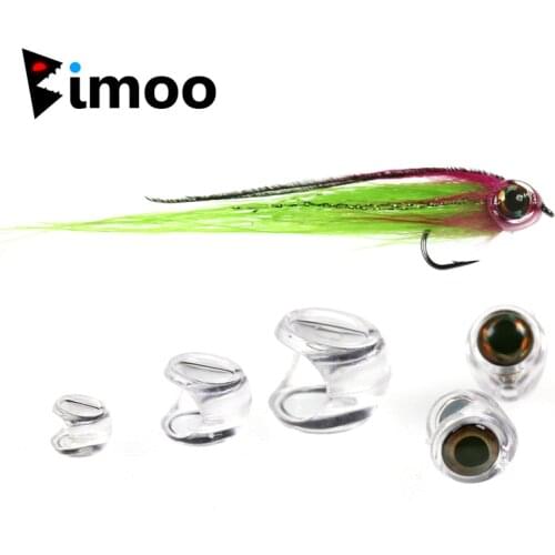 Bimoo 10PCS Fish Head for Streamer Flies Fly Fishing Bait Lure Fly Tying Material Size #4 #6 #8