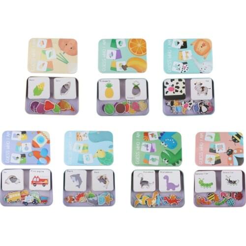 Kids Learning Flash Cards Fruits Educational Toy Shape Maching for Patterns Recognition 3 Yeras and Up