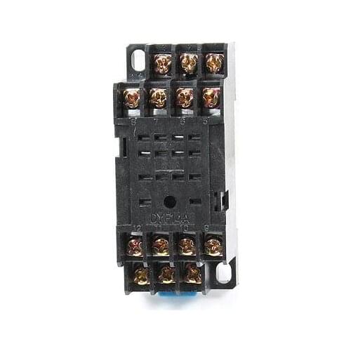 DYF14A 14-Pin 35mm DIN Rail Mounted Power Relay Holder Socket Base for HH54P