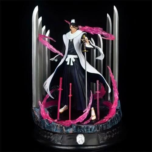 Anime Bleach Kuchiki Byakuya GK PVC Action Figure Collectible Model Doll Toy 32cm
