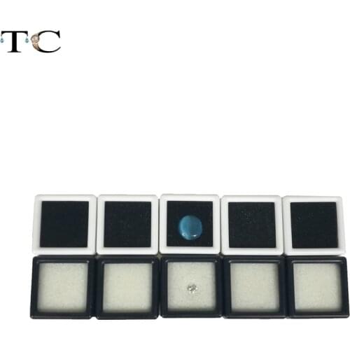Elegance Black and White 35pcs/lot Loose Diamond Display Box Plastic Diamond Case Stone Storage Box Gem Organizer Holder 3*3*2cm