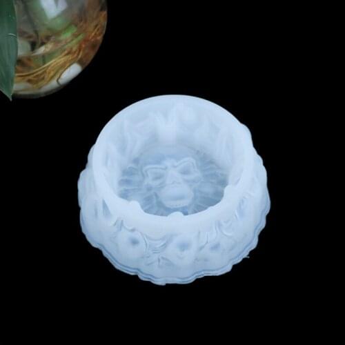 Crystal Epoxy Mold New Skull Ashtray Mould High Mirror Handmade DIY