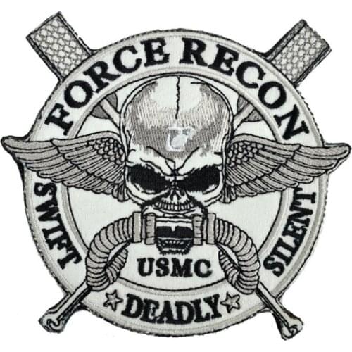 US Marines Embroidery Magic Velcro Patches USMC Badge Armband Tactics Army Military Chapter Personality Decorative Stickers