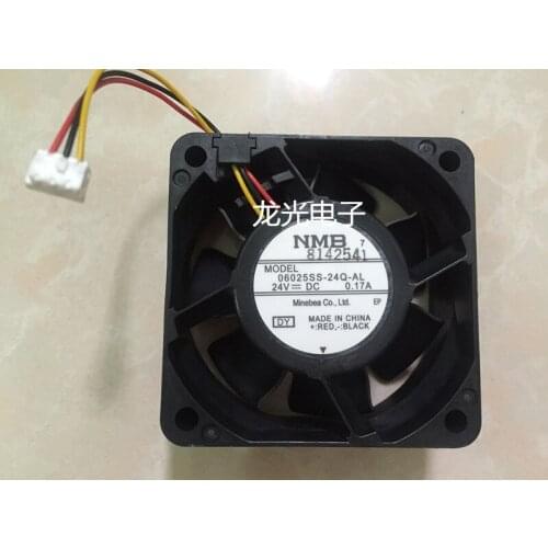 NMB-MAT 06025SS-24Q-AL DY DC 24V 0.17A 3-Wire 60x60x25mm Server Cooling Fan