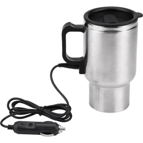 Newly Travel Mug Coffee Maker Tea Pot Heating Cups Kettle 12 V 500Ml Car Adapter