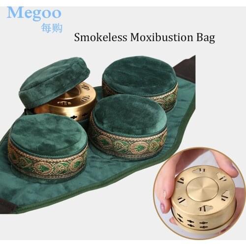 Portable Smokeless Moxibustion Bag Chinese Medicine Anti Scald Mugwort Bag Moxa Stick Burner Acupuncture Massage Therapy Device