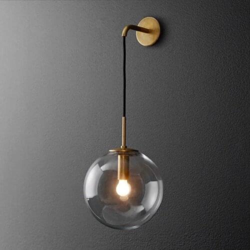 Nordic led glass ball hanging lamp deco chambre monkey lamp pendant lights chandelier commercial lighting dining room
