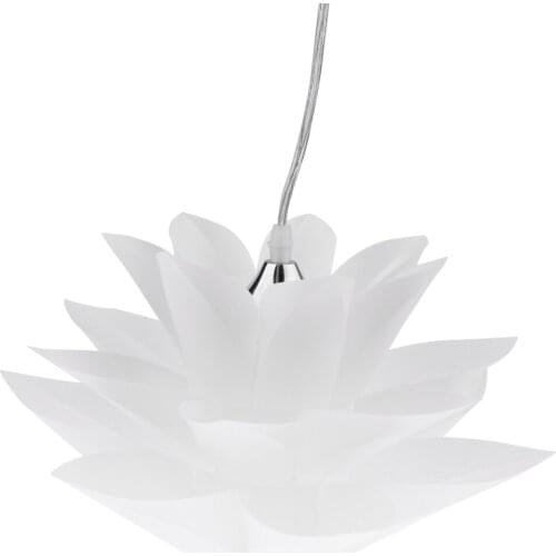 Modern Lotus Pendant Chandelier Pendant Ceiling Lamp Hanging Light Lampshade DIY ( White )