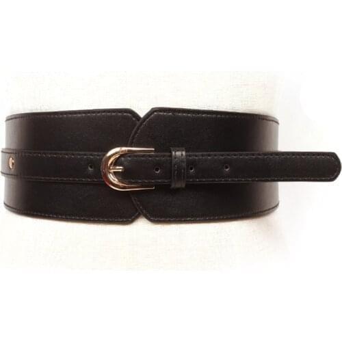 Loose Band Wide Belt Casual Skirt Buttons Decorative Waist Personalized Elastic Cummerbunds Elastic Waist Corset Belt