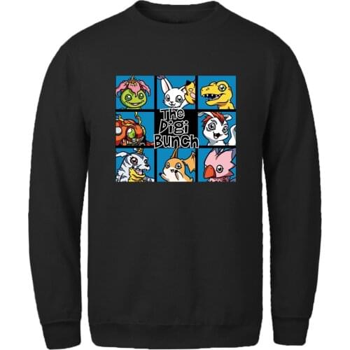 Digimon Cartoon Long Sleeve Mans Sweatshirts Hoodies 2020 Fashion Clothes Streetwear Pullovers Hip Hop Casual Moletom Masculino