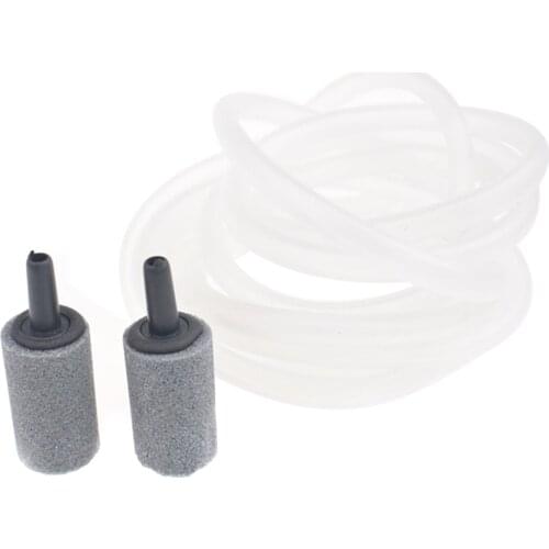 2M Airline Tubing Hosing Pipe + 2pcs Air Stone Aquarium Air Pump Accessories