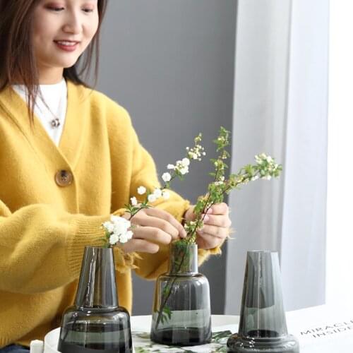 Vase Home Decor Nordic Ins Transparent Terrarium Modern Living Room Decoration для домашнего интерьера статуэтки для интерьера