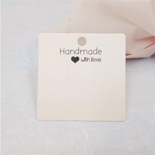 100Pcs Square Shape Headdress Card Hairpin Card Display Card DIY Hairpin Accessories Jewelry White Packaging Card 6*6cm